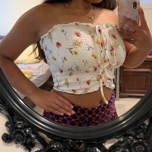 Floral tube top